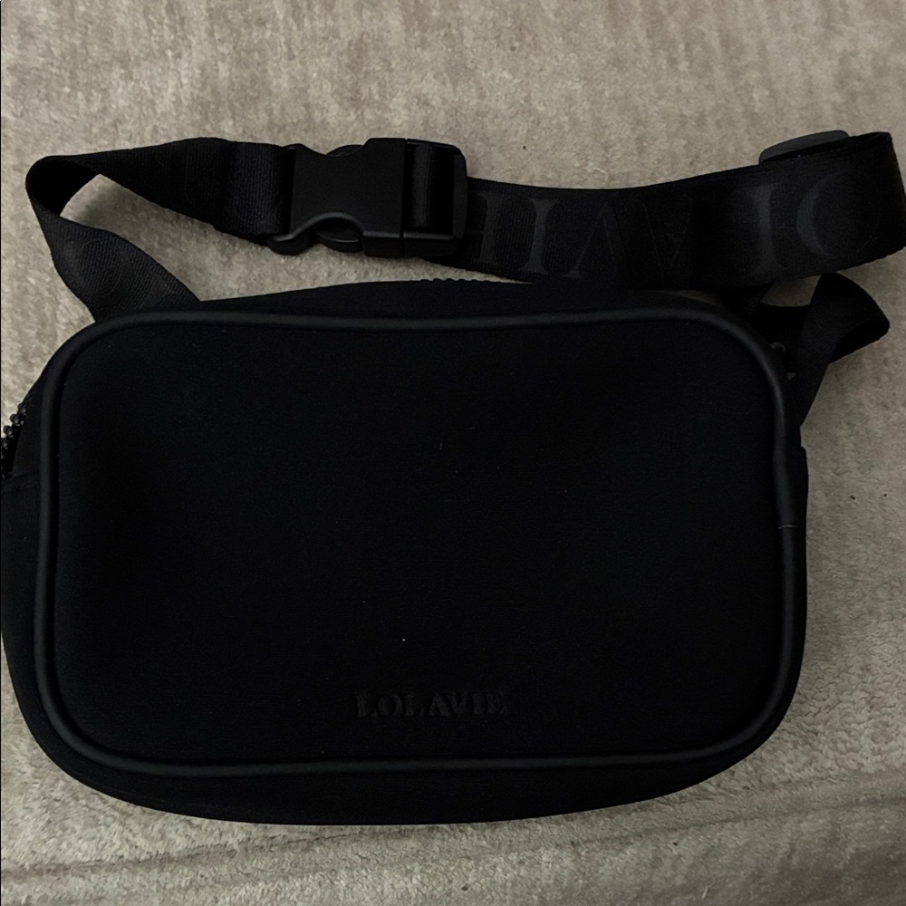 Lolavie Black Belt Bag‎ for Men